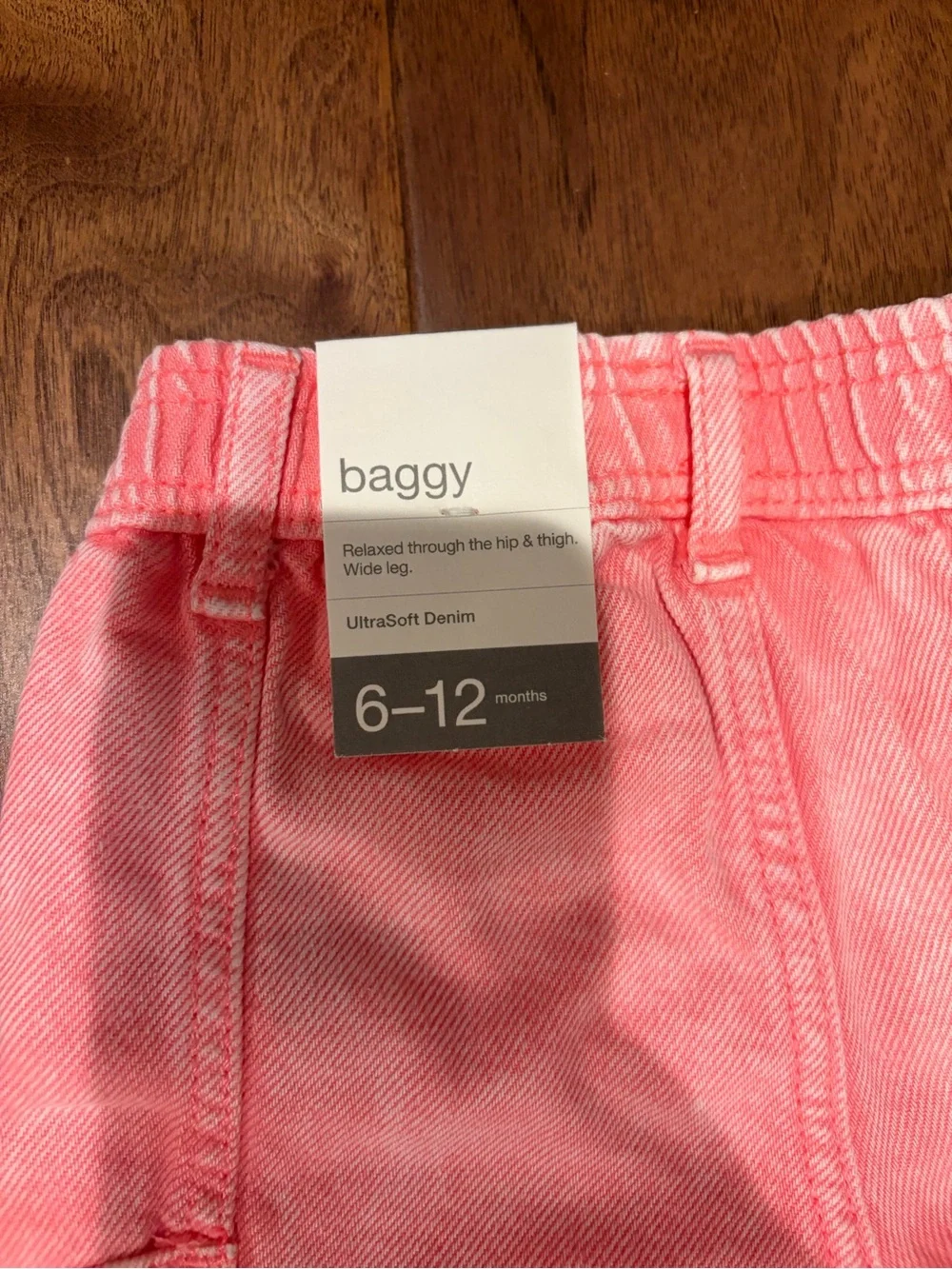 GAP Blue Daisy Duck Tee with Pink Coral denim pants size 6-12mo NWT